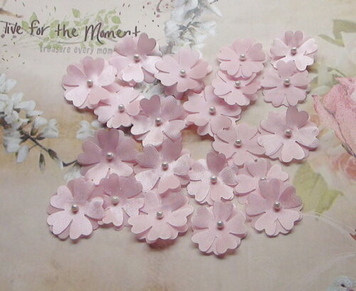 Flores em Cetim 3d - Rosa - 3 cm - 10 un