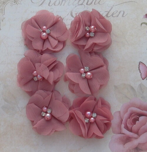 Flores em Chiffon - 06 UN