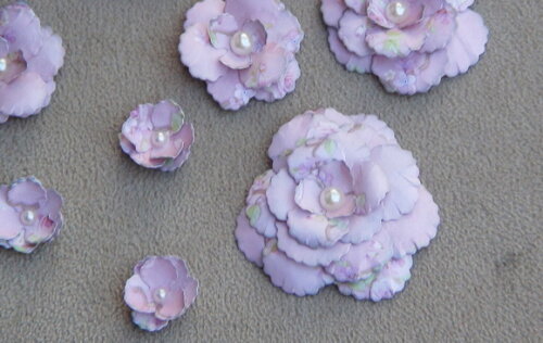 Flores para Scrapbooking - 09 Unidades.
