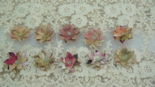 Flores para Scrapbooking - 10 Flores.