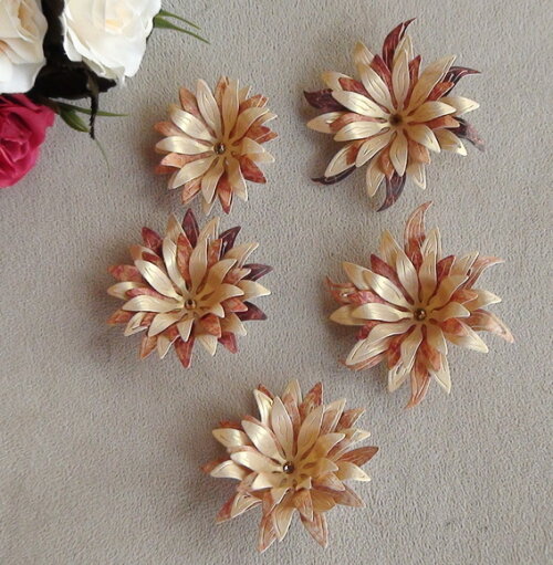 Flores para Scrapbooking - 5 Unidades.