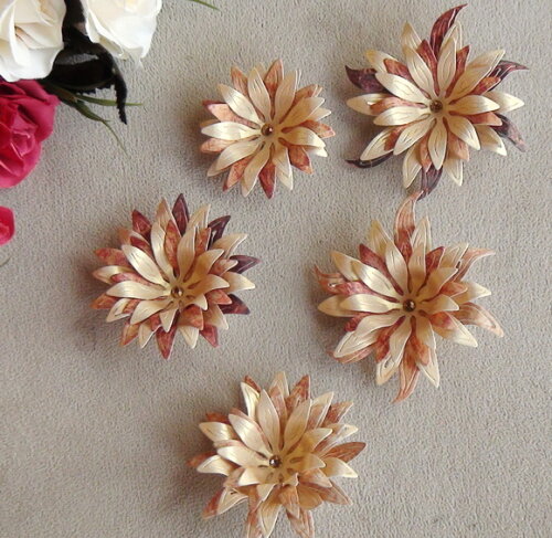 Flores para Scrapbooking - 5 Unidades.