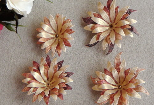 Flores para Scrapbooking - 5 Unidades.