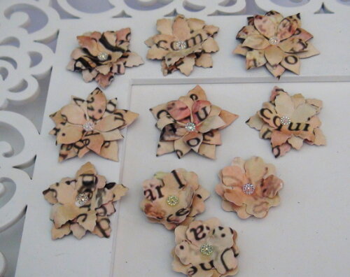Flores para Scrapbooking - Modelo 10