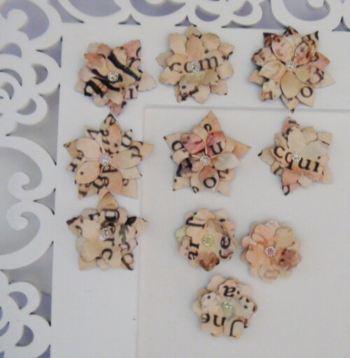 Flores para Scrapbooking - Modelo 10