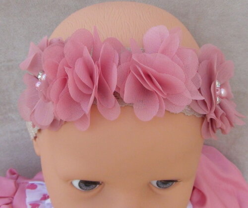 Headband - Arranjo de Flores para Cabelo - Elástico