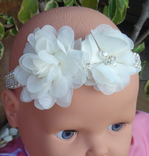 Headband - Arranjo de Flores para Cabelo - Elástico