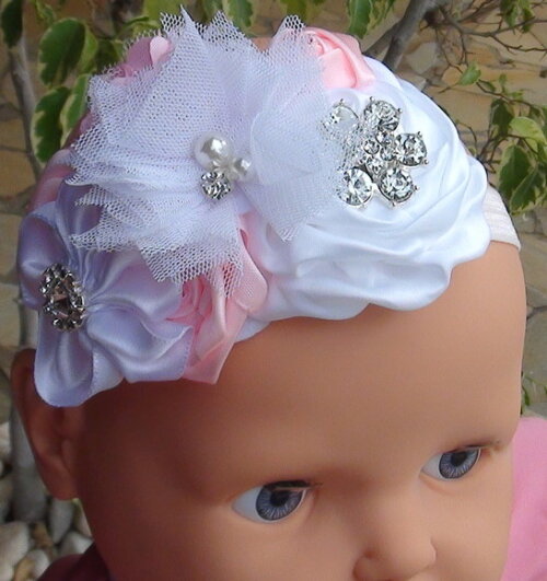 Headband - Arranjo de Flores para Cabelo - Elástico