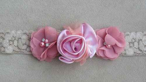 Headband - Arranjo de Flores para Cabelo - Elástico