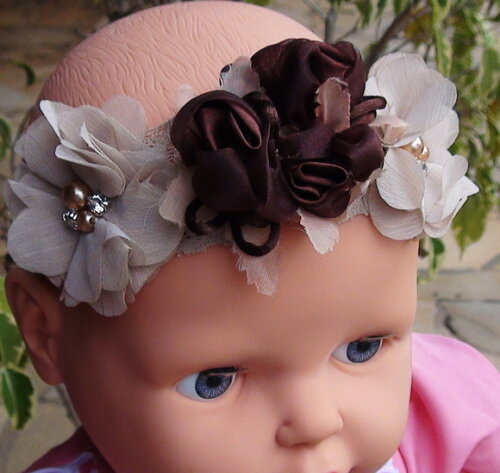 Headband - Arranjo de Flores para Cabelo - Elástico