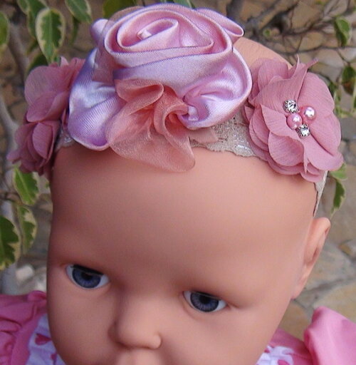 Headband - Arranjo de Flores para Cabelo - Elástico