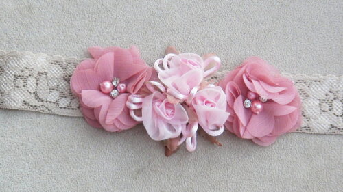 Headband - Arranjo de Flores para Cabelo - Elástico
