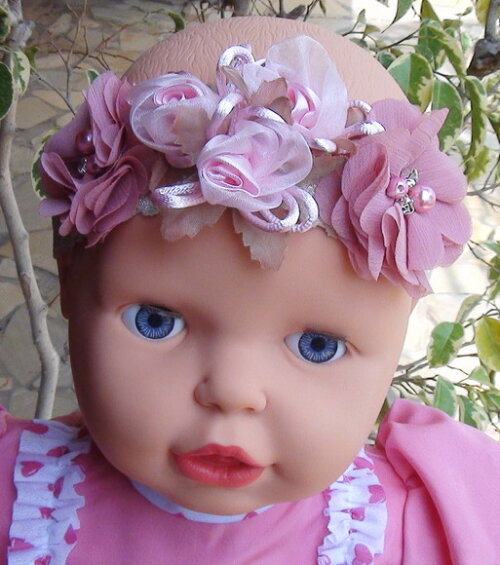 Headband - Arranjo de Flores para Cabelo - Elástico