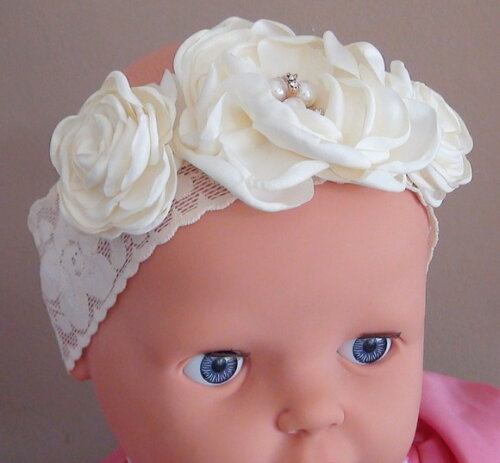 Headband - Arranjo de Flores para Cabelo - Elástico