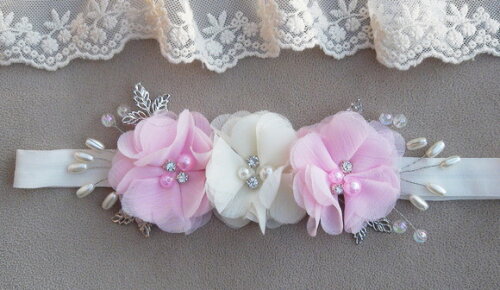 Headband - Arranjo de Flores para Cabelo - Elástico