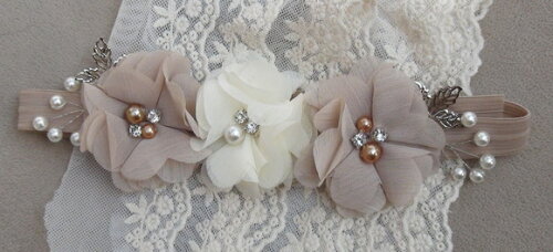 Headband - Arranjo de Flores para Cabelo - Elástico
