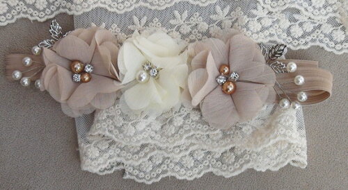 Headband - Arranjo de Flores para Cabelo - Elástico