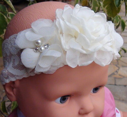 Headband - Arranjo de Flores para Cabelos - Elástico
