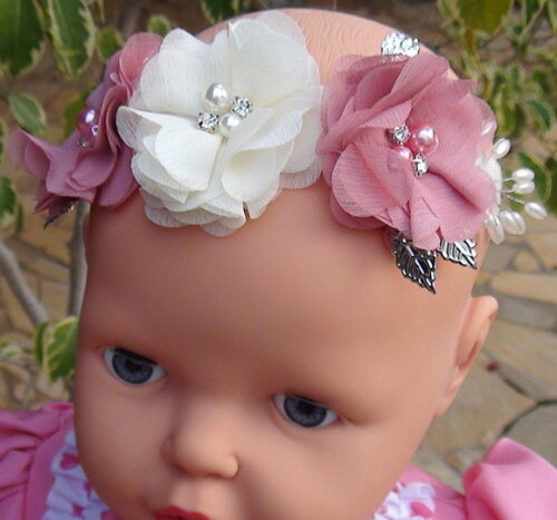 Headband -arranjo de Flores para Cabelo - Elástico