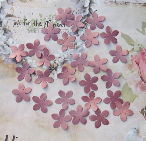 Pétalas de Flor em Cetim - Rose Queimado - 30 un