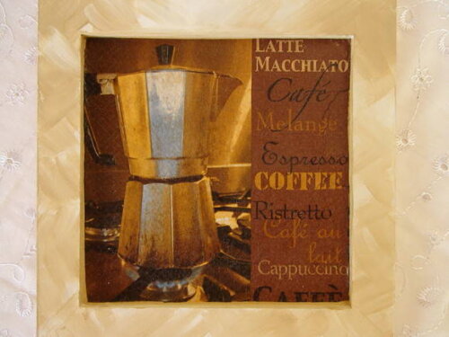 Quadro Decoupage - Café