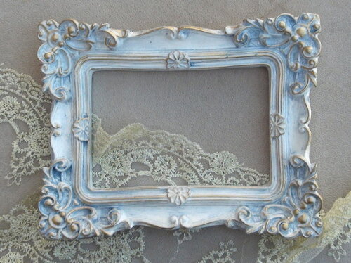 Quadro em Gesso - Azul Antigo.