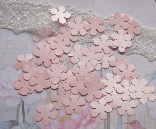 Recortes De Flor Papel Metalizado 180g - 2,5 Cm - 50 Un