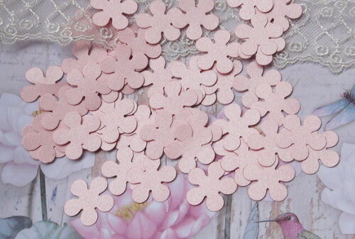 Recortes De Flor Papel Metalizado 180g - 2,5 Cm - 50 Un