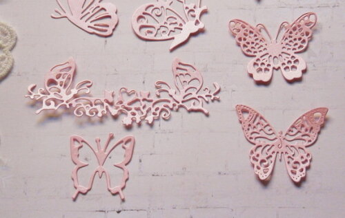 Recortes para Scrapbooking Borboletas - 10 un - Rosa