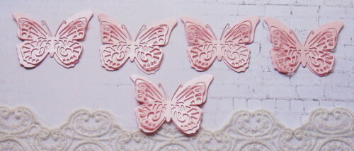 Recortes para Scrapbooking Borboletas - 10 un - Rosa