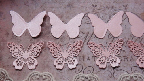 Recortes para Scrapbooking Borboletas - 10 un - Rosa