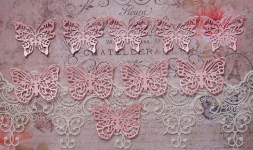 Recortes para Scrapbooking Borboletas - 10 un - Rosa