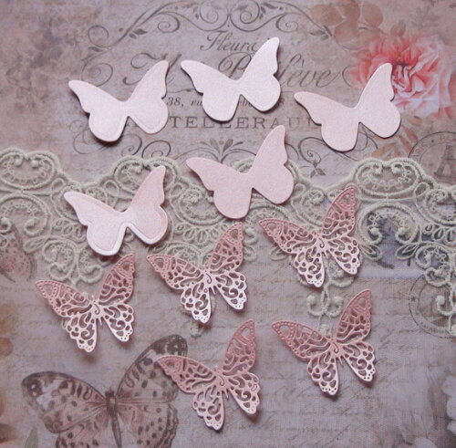 Recortes para Scrapbooking Borboletas - 10 un - Rosa