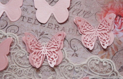 Recortes para Scrapbooking Borboletas - 10 un - Rosa