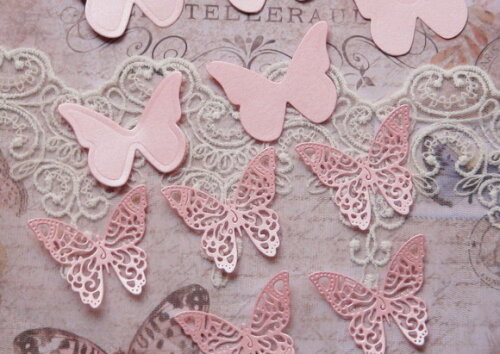 Recortes para Scrapbooking Borboletas - 10 un - Rosa