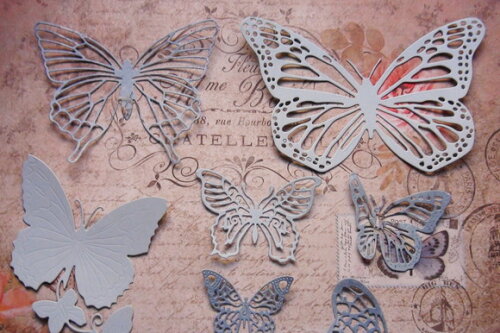 Recortes para Scrapbooking Borboletas Azul Bebe - 09 Un.