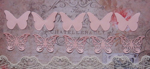Recortes para Scrapbooking Borboletas - 10 un - Rosa