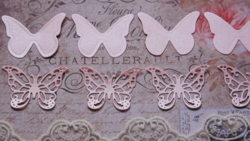 Recortes para Scrapbooking Borboletas - 10 un - Rosa