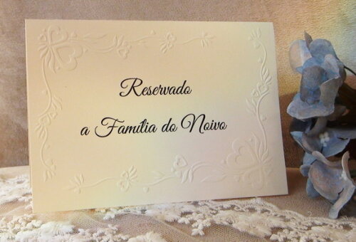Reservado de Mesa - Casamento - 06 un