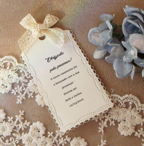 Tag - obrigada pela Presença Casamento - 10 un