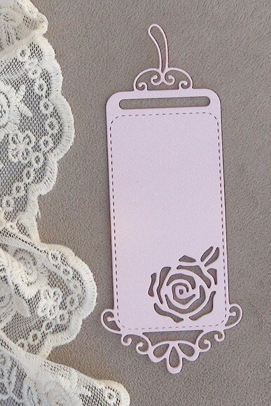 Tags em Papel Metallic - 20 un - Rosa.