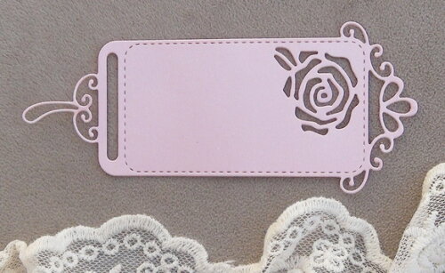Tags em Papel Metallic - 20 un - Rosa.