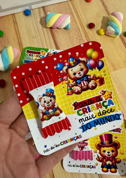 (10 Unidades) Card + Balinha Personalizada