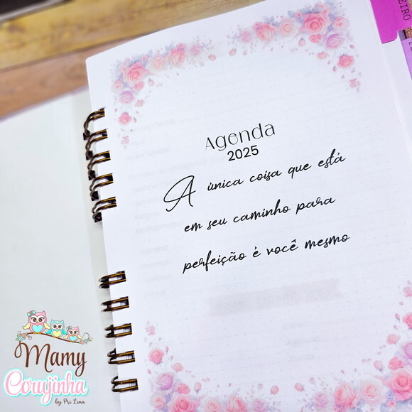 Agenda Personalizada 1 Dia Por Página com Divisória e Brinde