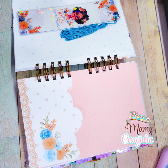 Agenda Personalizada 1 Dia Por Página com Divisória e Brinde