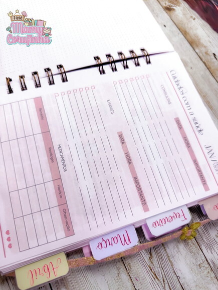 Agenda Personalizada 1 Dia Por Página com Divisória e Brinde
