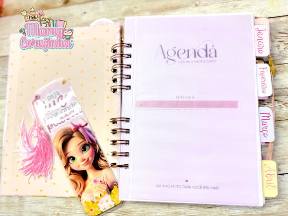 Agenda Personalizada 1 Dia Por Página com Divisória e Brinde