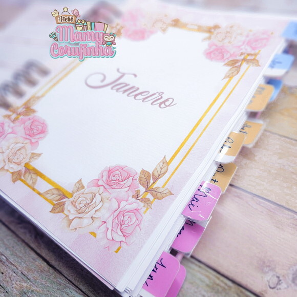 Agenda Personalizada 2 Dia Por Página com Divisória e Brinde