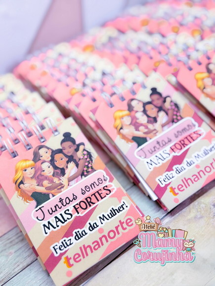 Bloquinho de Notas com Wire-o 50folhas Dia das Mulheres
