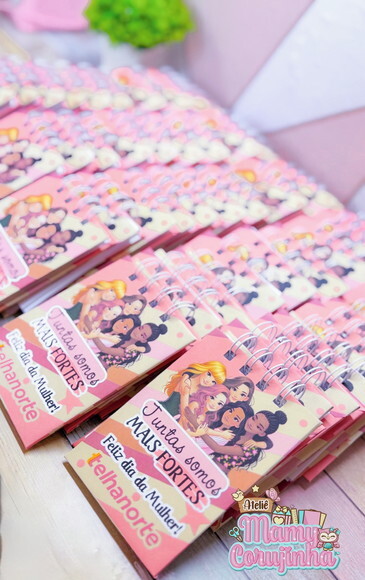 Bloquinho de Notas com Wire-o 50folhas Dia das Mulheres